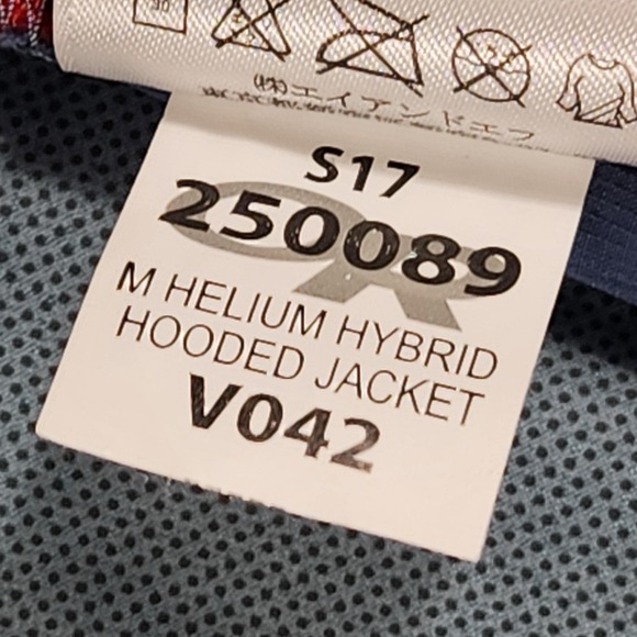 Outdoor Research Helium Hybrid Jacket Mens Medium Blue Hooded Pertex Shield - Picture 16 of 16